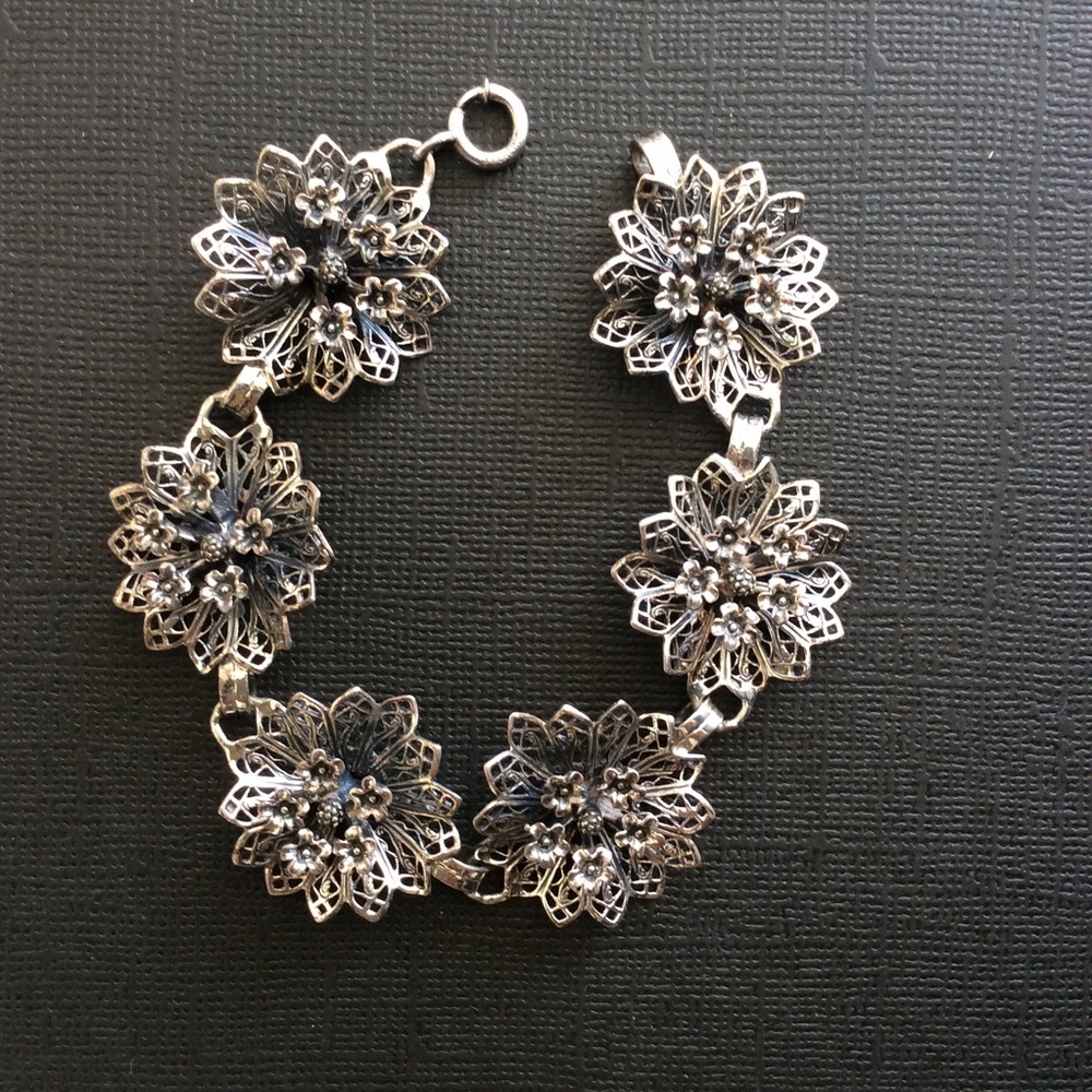 Vintage String Silver Bracelet. - image 1